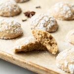 Chai spice cookie broken in half