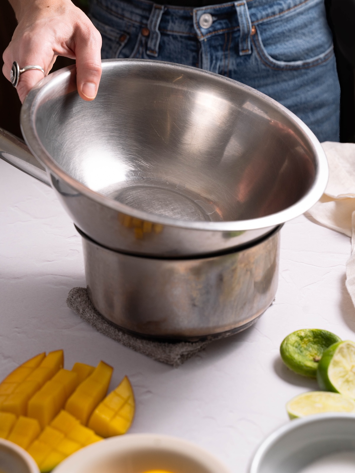 Setting up a simple double boiler