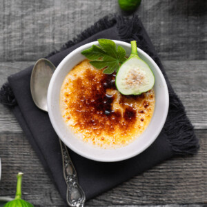 Fig leaf crème brûlée