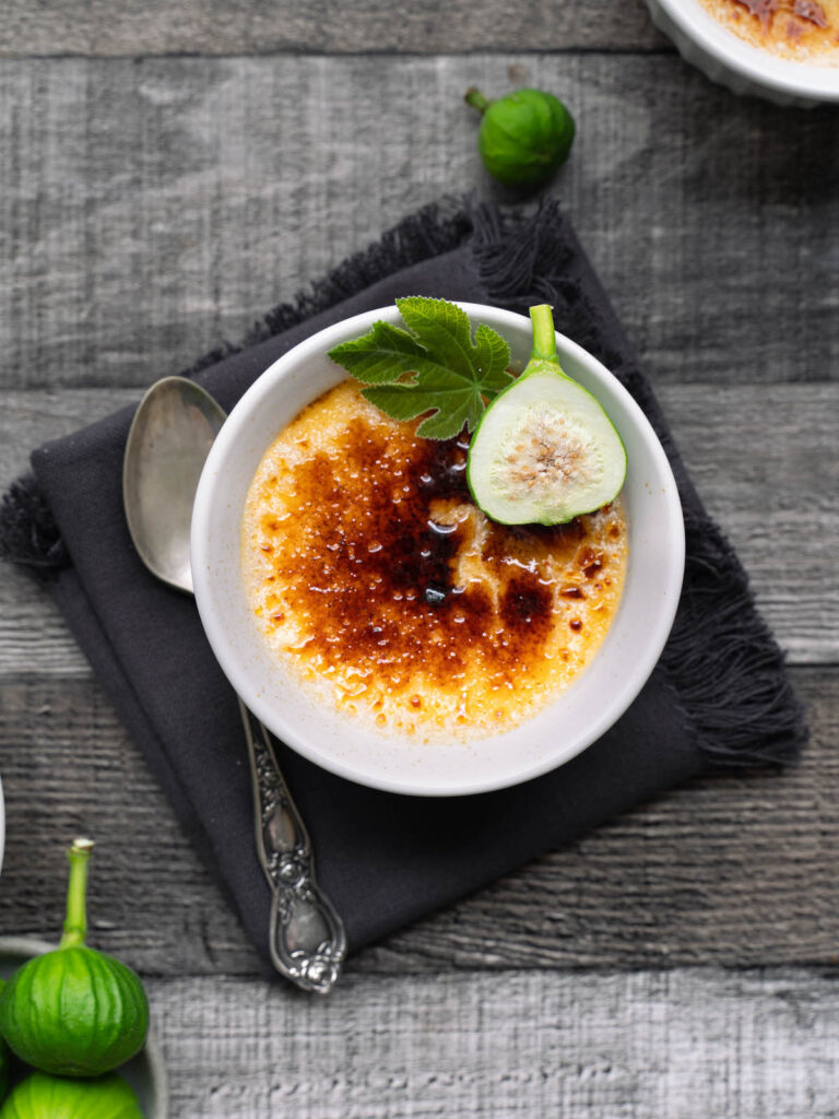 Fig leaf crème brûlée