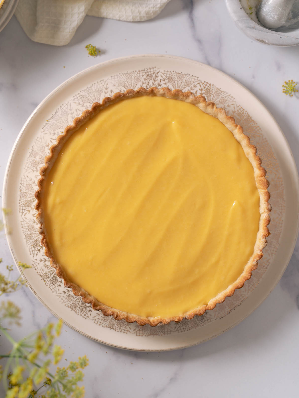 Lemon olive oil tart