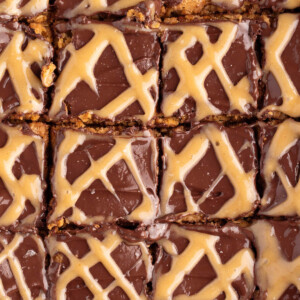Peanut butter fingers sliced into individual servings