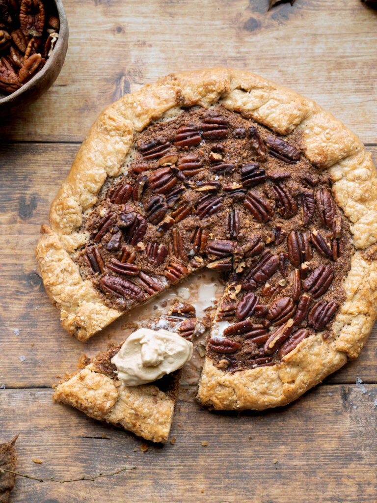 A brown butter pecan galette