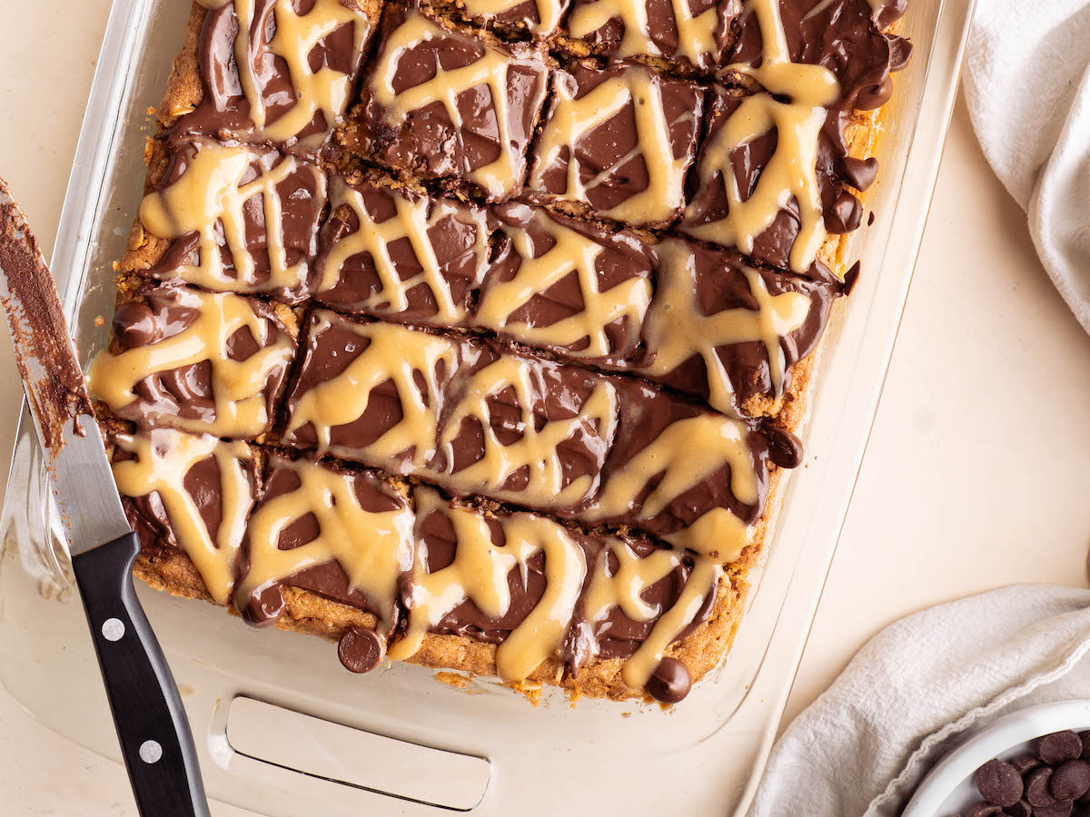 A large pan full of cookie bars