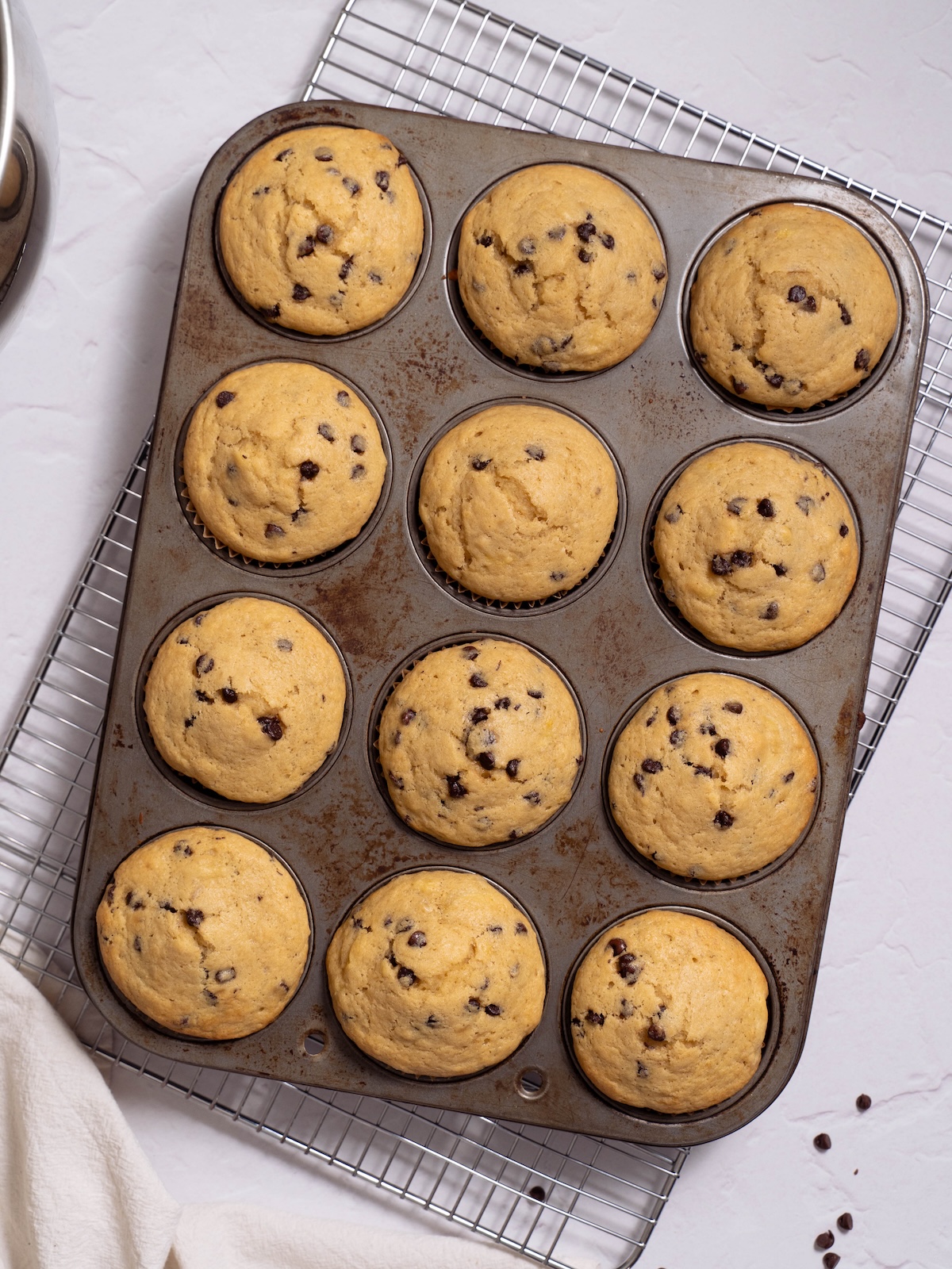 Banana sourdough muffins fresh out of the oven