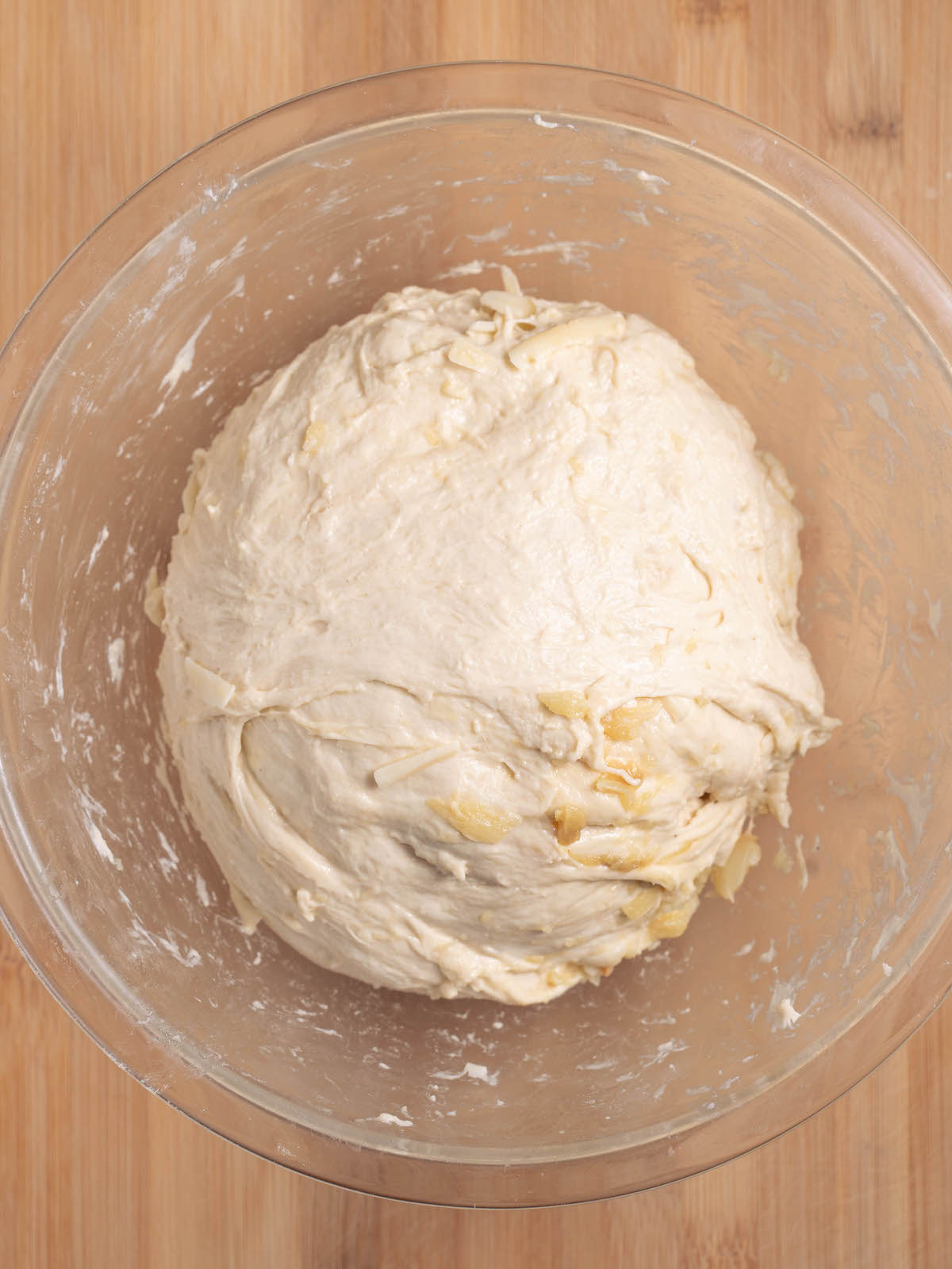 Sourdough after stretching and folding