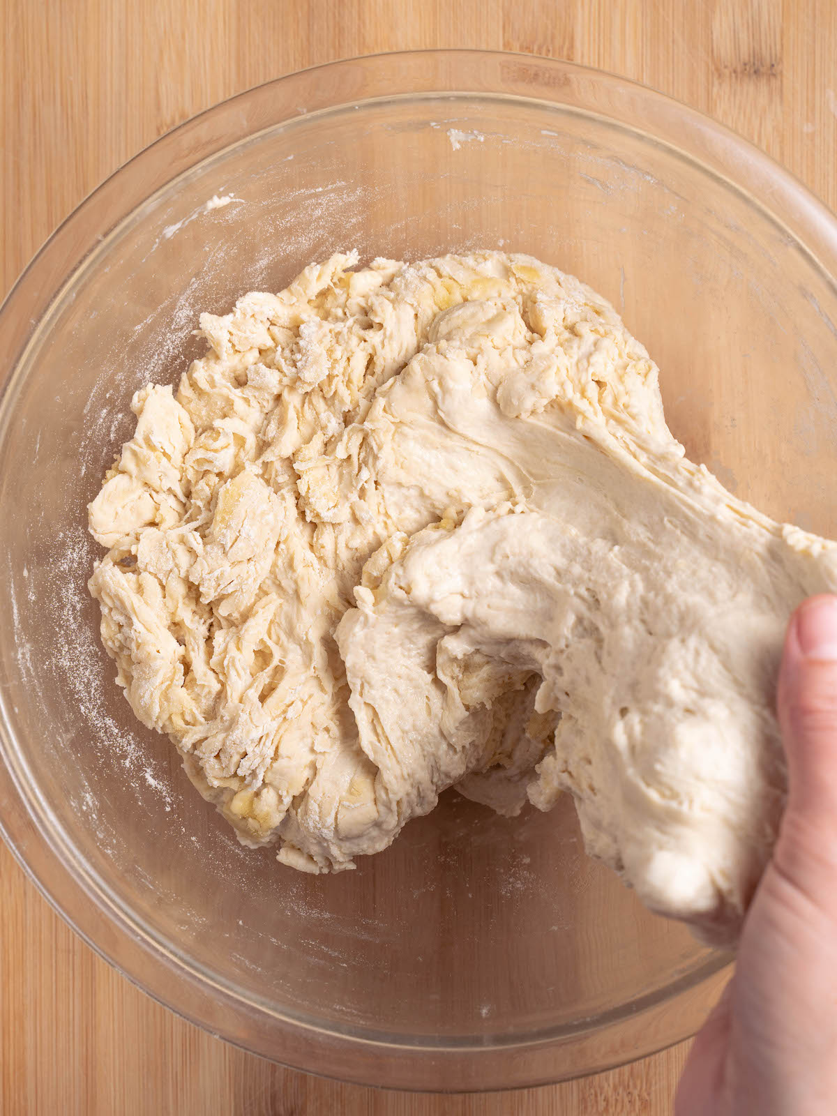 Stretching sourdough