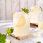 Lemonade made with fig leaf syrup