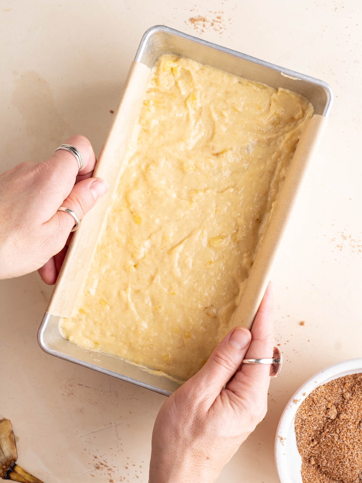 Banana bread before baking