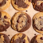 Marble cookies with chocolate chips