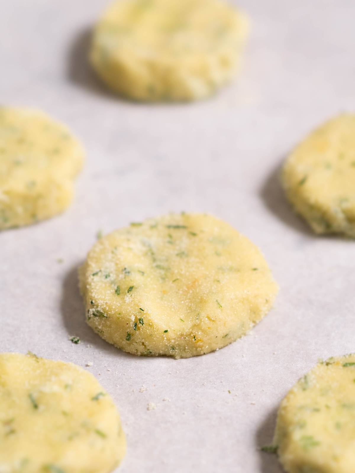 Pine needle cookies ready to bake