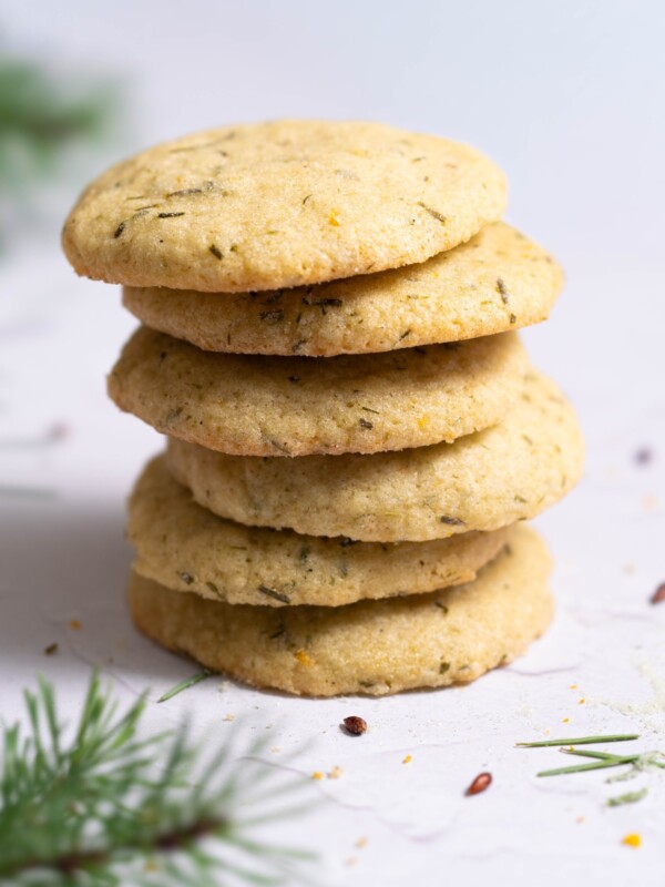 A stack of Douglas fir cookies