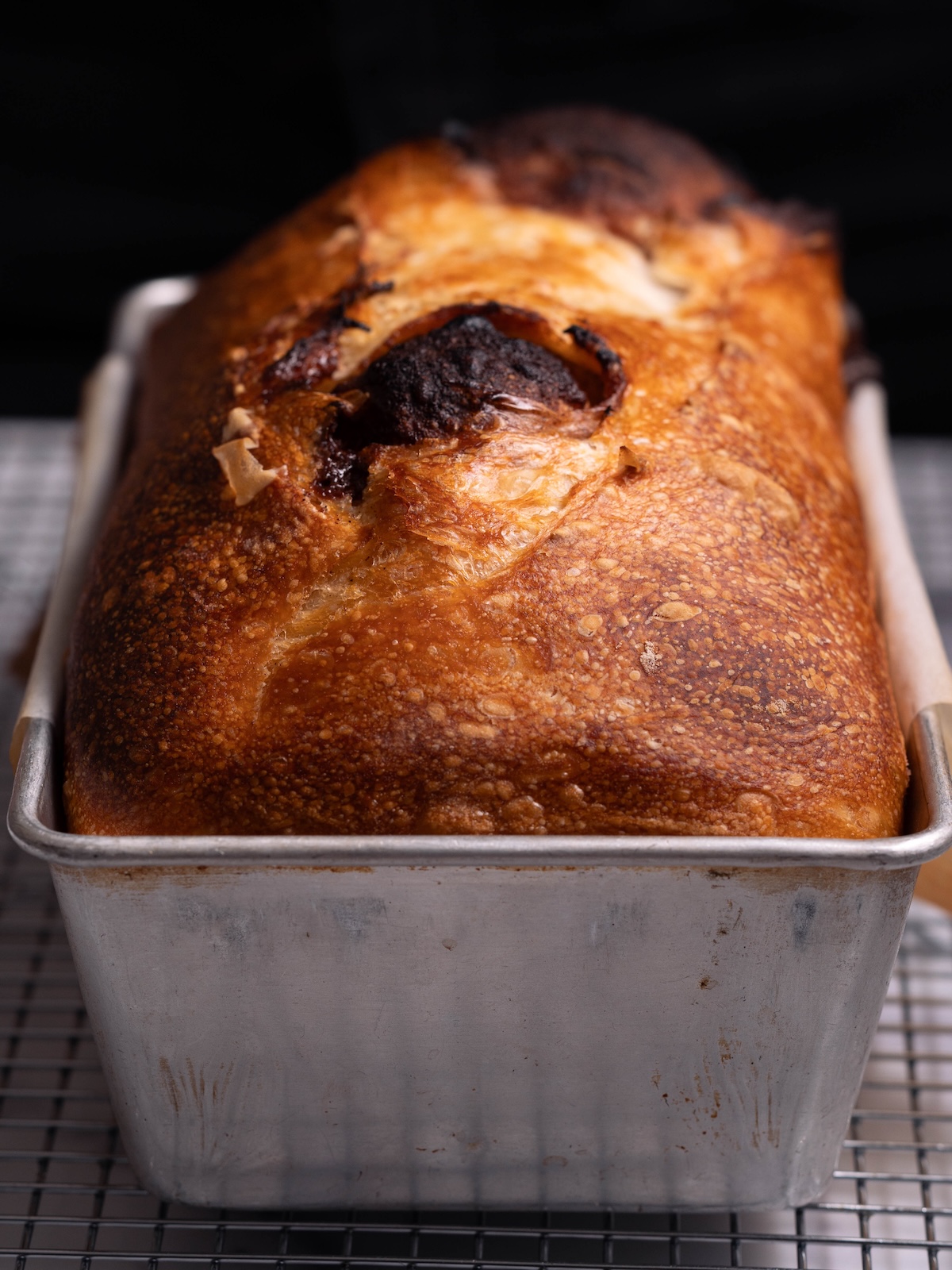 Cinnamon sourdough after baking