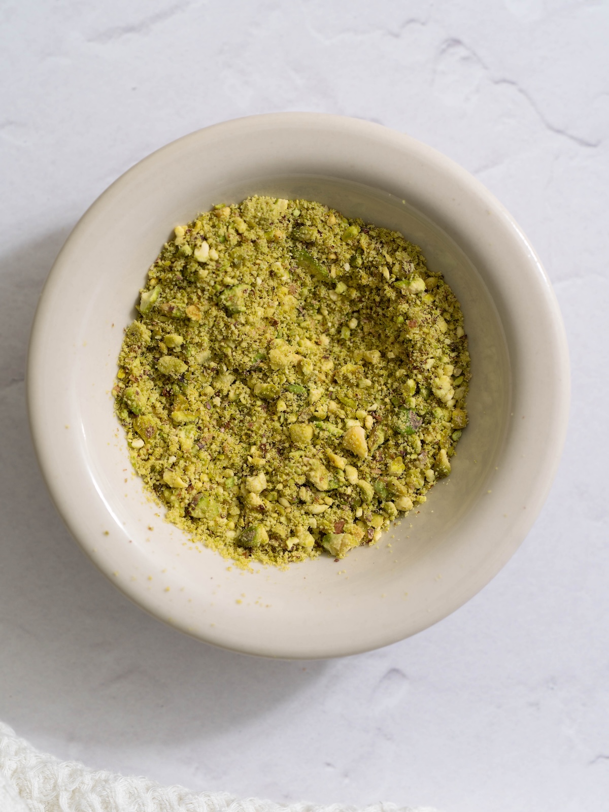 Pistachios ground up fine