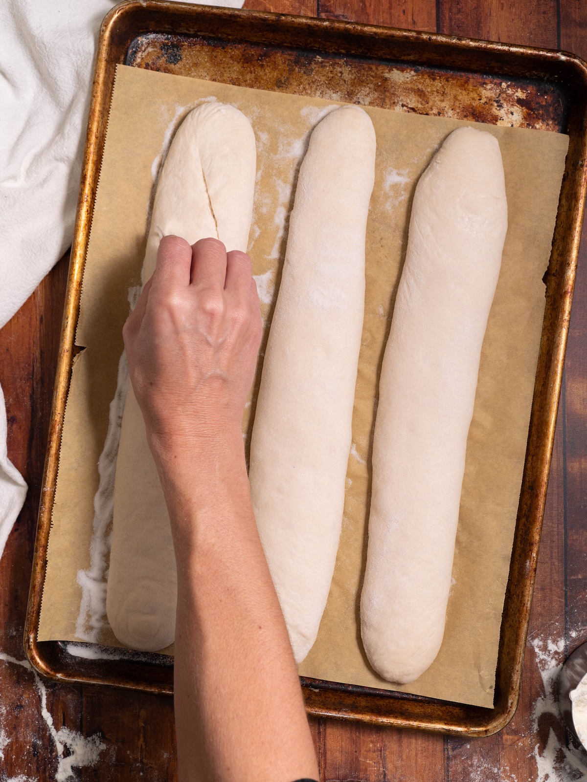 Scoring baguettes with a sharp razor