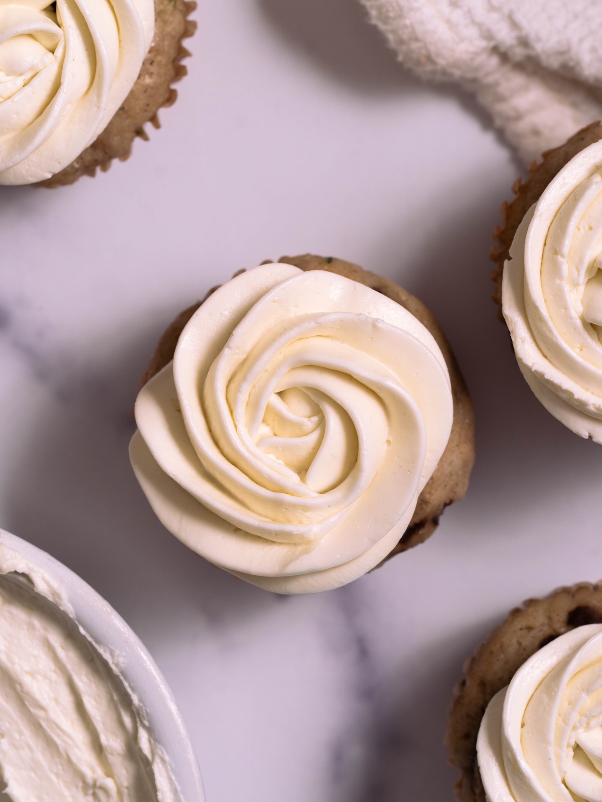 Floral buttercream made with infused simple syrup
